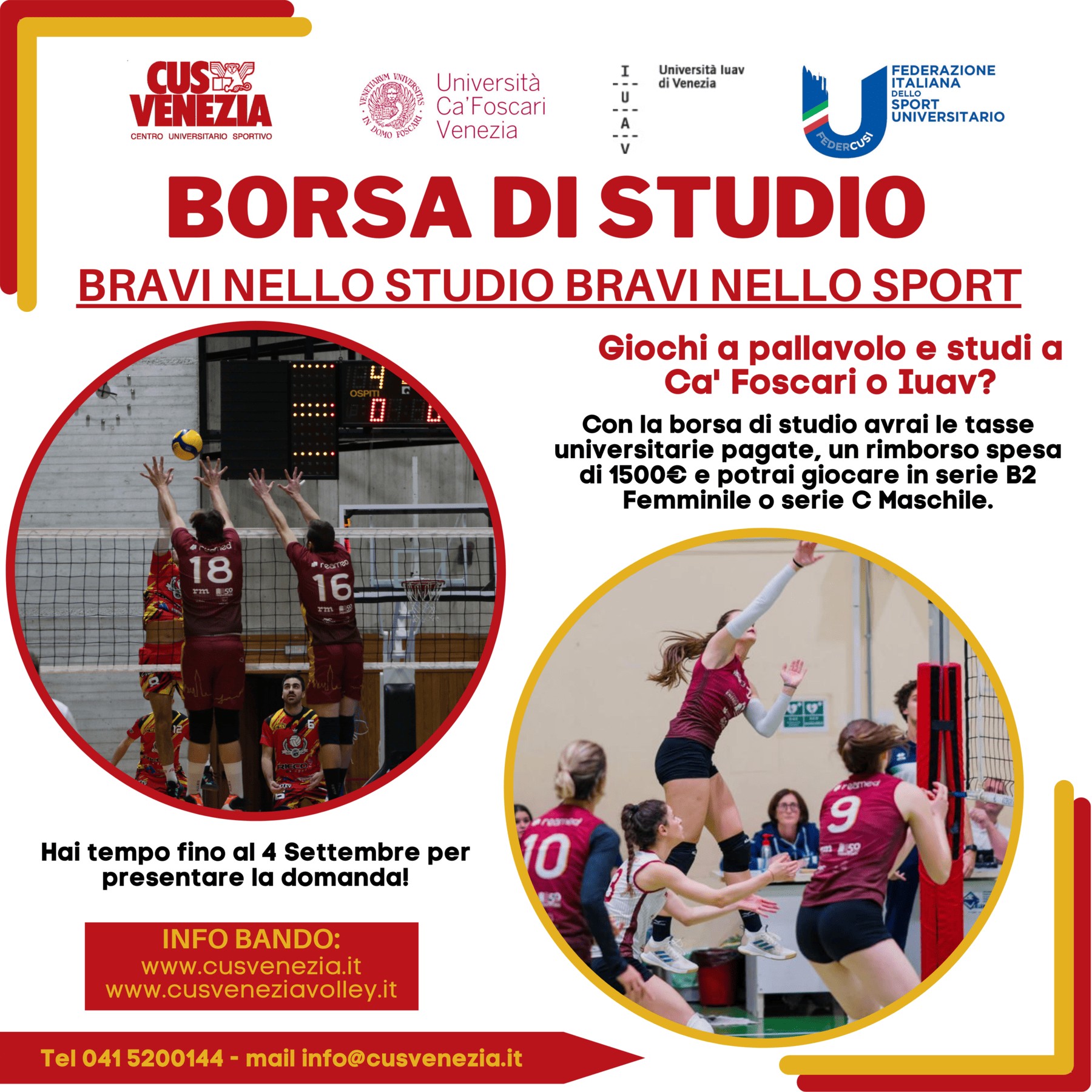 Borse di studio “Bravi nello Studio, bravi nello Sport” A.A. 2023-2024