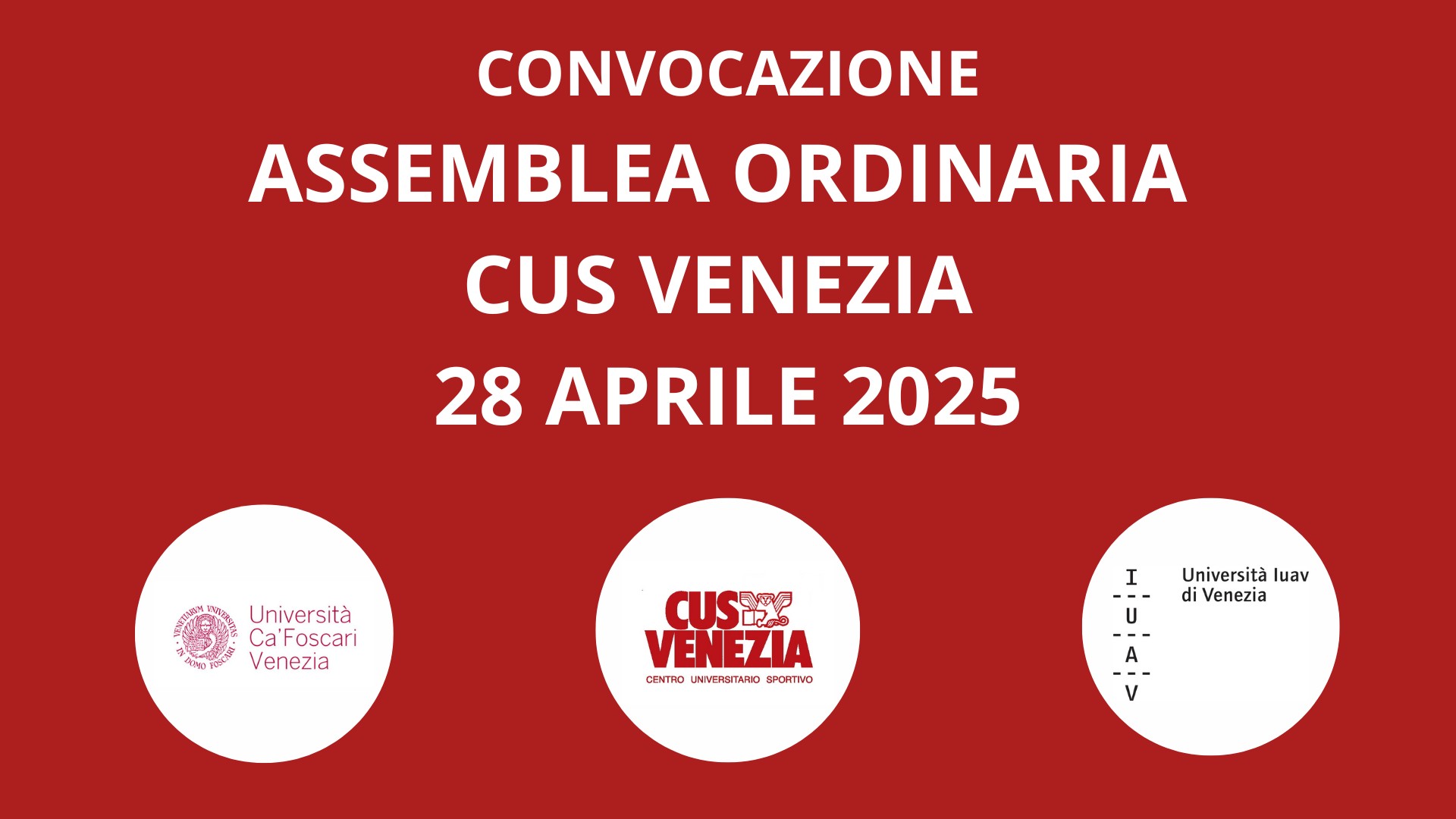 CONVOCAZIONE ASSEMBLEA ORDINARIA
